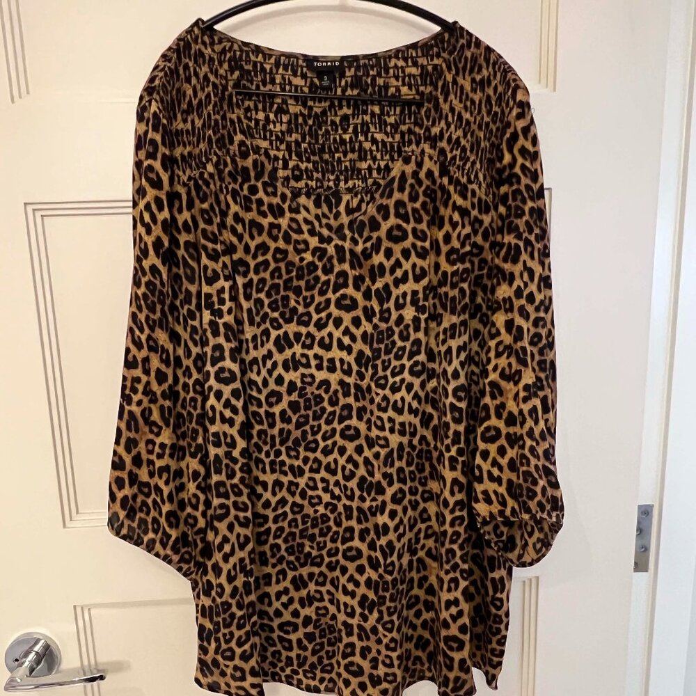 ECU - Animal Print Blouse Torrid Size 3